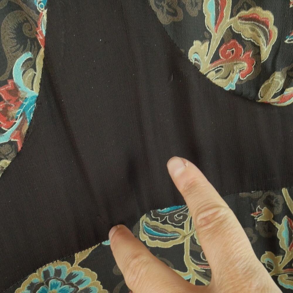 Vintage Y2K Babydoll Dress Sheer Chiffon Fairy‎ Floral 14 Feminine Ethereal Midi - Picture 4 of 12